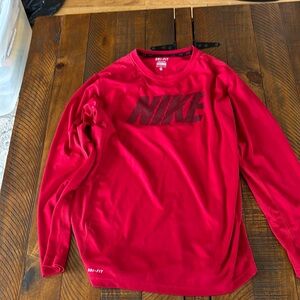 Nike Red Long Sleeve Tee